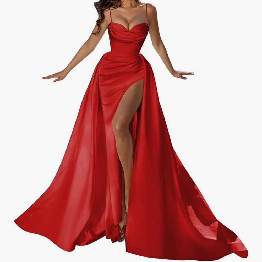 stunning red gown great for the holidays